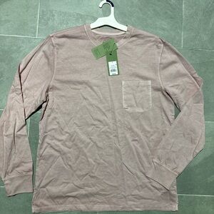 (L) Goodfellow Men's Pink Long Sleeve Shirt